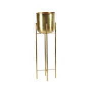 CosmoLiving by Cosmopolitan 39, 46H Tall Dome Gold Metal Planter with Removable Stand (2 Count)
