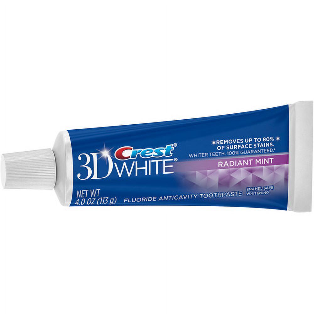 Crest 3D White Radiant Mint Whitening Toothpaste, 4 Oz - image 2 of 8