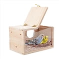thumbnail image 2 of 2X Caja para Periquitos, Casa para PáJaros Transparente para Jaula, Caja de CríA de Madera para Loros, Periquitos, CacatúAs, Agapornis, 2 of 9
