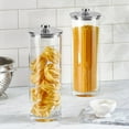 thumbnail image 4 of mDesign Tall Kitchen Apothecary Airtight Canister Jars - 2 Pack - Clear/Chrome, 4 of 8