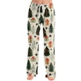 thumbnail image 2 of UDAUDU Matching Christmas Pajamas for Women Soft Cute Graphic Wide Leg Pants Drawstring Stretch Holiday Pajama Pants M, 2 of 6
