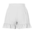 thumbnail image 7 of 2025 Clearance! asdoklhq 2025 Summer Fall Shorts for Women Clearance $5, Womens Plus size Women's Fashion Solid Color Casual Wide Leg Ruffle Loose High Waist Shorts Pants, 7 of 7