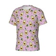 thumbnail image 3 of Yiaed Different Avocados Print Mens Short Sleeve Tight Fit T-Shirt, Crewneck Casual Tee-Small, 3 of 5