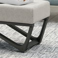 thumbnail image 3 of Noble House Dimitri Contemporary Fabric Ottoman Bench, Light Gray and Black, 3 of 7