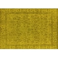 thumbnail image 1 of Ahgly Company Machine Washable Indoor Rectangle Oriental Yellow Industrial Area Rugs, 2' x 4', 1 of 4
