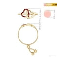 thumbnail image 4 of ANGARA Natural Ruby Intertwined Heart Bolo Ring in 14K Yellow Gold for Women (Size-1mm) | July Birthstone, Birthday, Anniversary, Jewelry Gift for Women | Natural Ruby Ring, 4 of 9