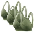thumbnail image 1 of Plebaso Women's Wireless Bras Adjustable Straps Padded Bras Ladies Full Coverage Everyday Bras 1-3 Pack, 1 of 3