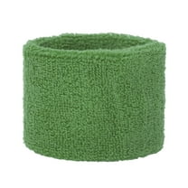 GOGO Kids Wristbands, 3" x 2-1/8" Elastic Athletic Cotton Sweatbands for Sports - Green