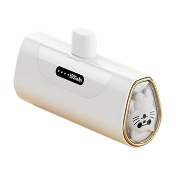 Monstrate Banco portátil del poder de los mini indicadores LED elegantes del banco del poder de la batería auxiliar de la protección contra Teléfono y Comunicación blanco adaptador