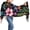 Black with Multicolor Floral Print, variant on Women's Black Floral Leaf Print Scarf, Lightweight Fringed Fashion Shawl Wrap for Travel, Office, Evening and Everyday Layering, One Size