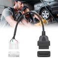 thumbnail image 2 of Riwesomey Arnés Conector ligero Adaptador de diagnóstico de plástico a prueba de polvo Cables de extensión Fácil instalación Cámaras de salpicadero de coche, 2 of 6