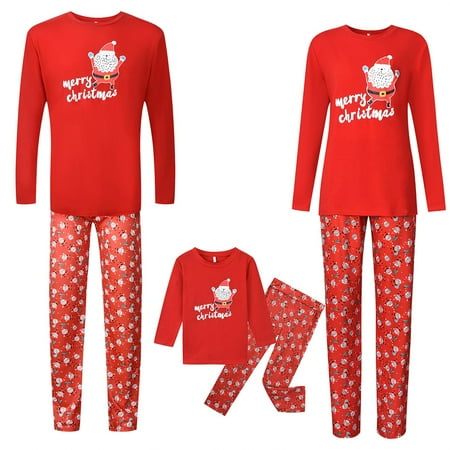 

Family Christmas Pajamas Matching Xmas Pjs Sets 2022 Long Sleeve Cute Snowman Print Soft Comfy Sleepwear Nightwear