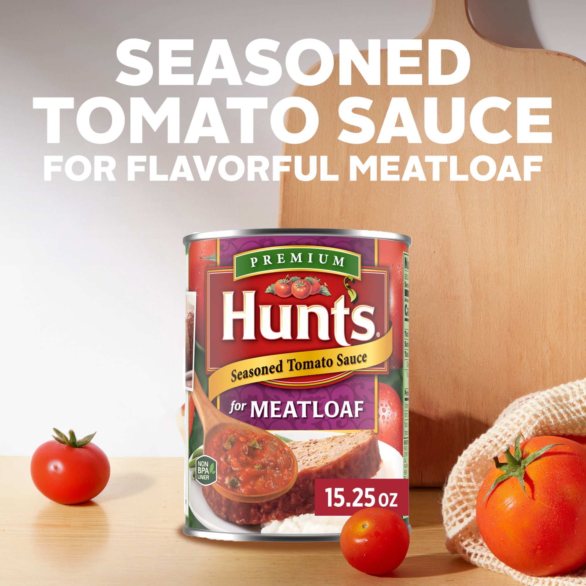 Hunt’s Seasoned Tomato Sauce for Meatloaf, 15.25 oz. Can