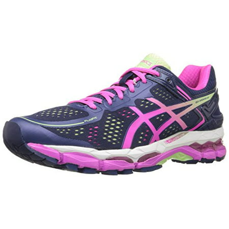 ASICS Women's Gel Kayano 22 Running Shoe, Indigo Blue/Pink Glow/Pistachio, 7.5 2A (Asics Kayano 20 Best Price)