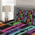 thumbnail image 2 of Ambesonne African Quilted Coverlet 3 Pcs, Vases on Heads, Queen Size, Multicolor, 2 of 4