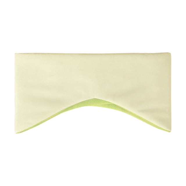 Yellow Nylon Spandex Dual Sided Warmth Eye Mask For Sleep Reversible Soft Eye Cover With Breathable Fabric Blindfold For Travel Nap Night Sleep Fits All Face Shapes