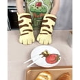 thumbnail image 4 of Pack de guantes para horno, resistentes al calor hasta 250 °C, guantes aislantes antideslizantes para patas de gato y guantes para parrilla con patas de gato, 4 of 5