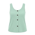 thumbnail image 3 of StSilkitty Womens Sleeveless Tank Tops Solid Color Crewneck Button down Shirts Summer Lightweight Soft Blouses, 3 of 8