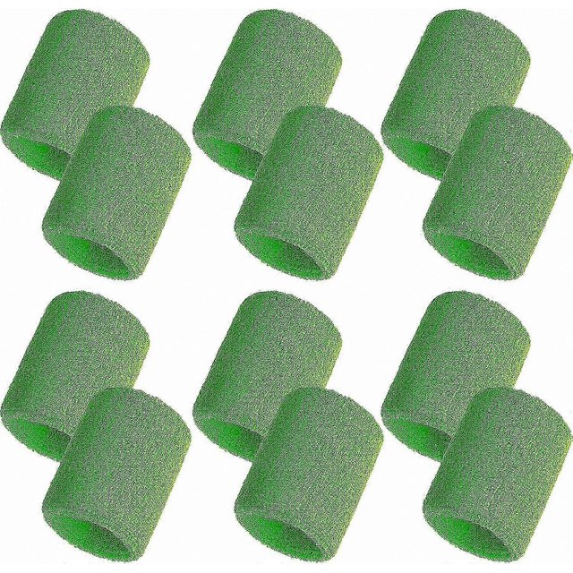 12-Pack Cotton Wristbands for Men & Women - Athletic Sweatbands for Tennis, Basketball, Running, and Gym Workouts