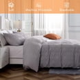 thumbnail image 3 of Ropa de cama funda nórdica King, 3pcs Verano Geométrico Moñudo Funda Nórdica King Size, 3 of 7