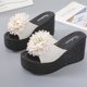 thumbnail image 5 of Sandalias Mujer Casual Peep Toe High Chunky Wedge Heels Zapatos Flores exquisitas Zapatillas Wmkox8yii ytu4376, 5 of 5