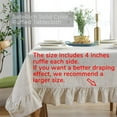 thumbnail image 3 of JadeRich Solid Color Ruffled Tablecloth Cotton Rectangular Square Table Cover Decoration for Kitchen Dinning C101, 3 of 3