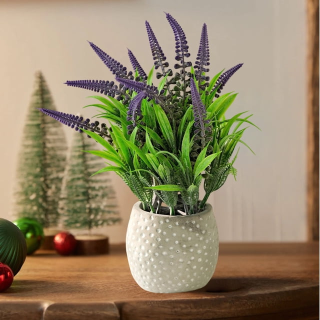 hengsof Plantes en Pot Miniatures Bonsaï de Noël pour Décoration de Maison Modèles de Verdure Simulation pour Amateurs Décoration de Table Maison Polyvalente