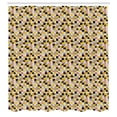 thumbnail image 2 of Ambesonne Modern Shower Curtain, Memphis Geometric Design, 69"Wx70"L, Mustard Pale Rust and Grey, 2 of 4
