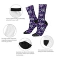 thumbnail image 3 of Cauagu Christmas Purple Snowflakes Print Crew Socks for Women and Men,Adult Athletic Running Socks 1-Pair Sports Socks Work Gear Socks with Moisture Wicking, 3 of 6