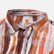 thumbnail image 4 of Camisas s Para Hombre De Vestir Camisa Casual Top de hombres Camisa de impresión de manga corta de manga corta Gire single respirated Camisas de cuello de abajo Fashion Button Top (Orange, M), 4 of 6