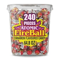 Wonka Atomic Fireball Jawbreakers , Cinnamon Flavor Individually Wrapped Candy, (240 Count)