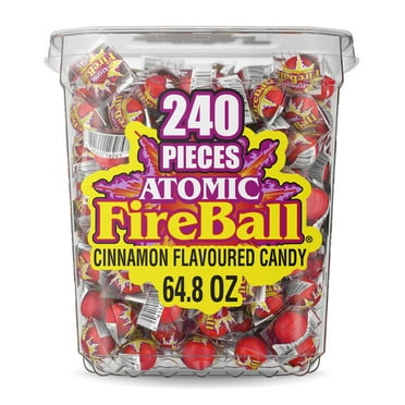 Wonka Atomic Fireball Jawbreakers , Cinnamon Flavor Individually Wrapped Candy, (240 Count)