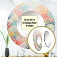 thumbnail image 3 of Designart "The Expressive Barrier Of The Coral Reef" Coral Rund Mirror For Wall Decor - Large Coral Round Print Mirror - Round Coastal Mirror - Wall Mounted Round Large Mirror - 36" x 36", 3 of 6