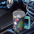 thumbnail image 4 of 40 Oz Merry Christmas Plaid Tumbler With Handle, Coffee Travel Cup, Holiday Presents, 4 of 4