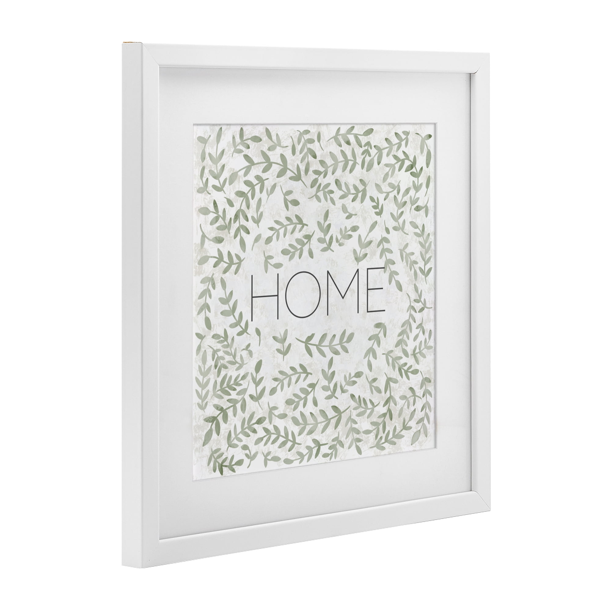 Stupell Industries Curved Ivy Sprigs Greenery White Framed Print Under Glass, design by SD Graphics Studio