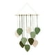 thumbnail image 1 of Adorno elegante de macramé para colgar en la pared, con borlas de hojas para sala de estar. Verde, 1 of 9