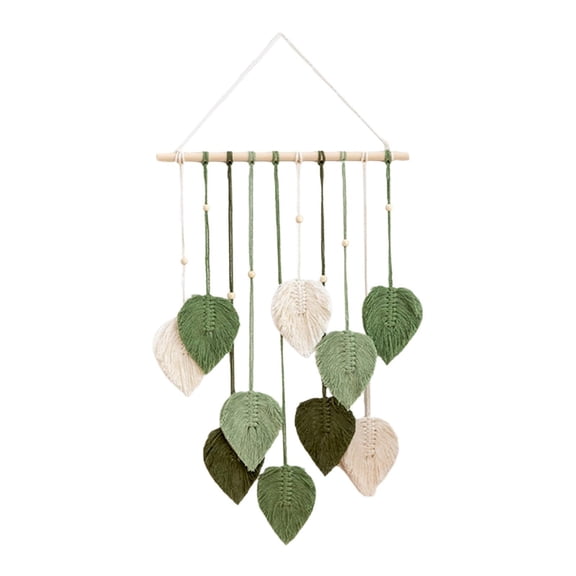 Esquirla Macrame Wall Hanging Wall Art Decor Home Decoration Cotton Bohemian Tapestry Macrame Woven Tapestry for Party Dorm Gifts , Green