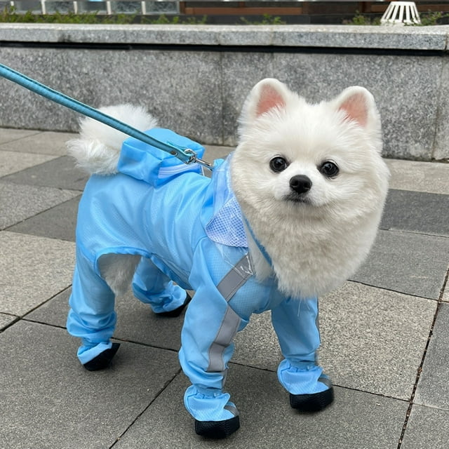 TIELUTT " A and Dry: Leash Ready Four Legged Dog Raincoat For Small Dogs – Reflective & Dog Dog Overalls Large Size Dog Dog Life Jackets for Small Dogs Dog Comfort Vest Anxiety Vest for Large Dogs