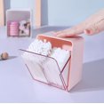 thumbnail image 1 of Cotons-Tiges Boîte de Coton, Ronds en Coton, Boules de Coton, Fil Dentaire, Distributeur de Contenant (Rose), 1 of 1