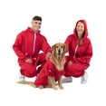 thumbnail image 3 of Joggies - Red & White Adult Footless Hoodie One Piece - Adult - Small Plus/Wide (Fits 5'3 - 5'6"), 3 of 5