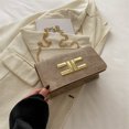 thumbnail image 3 of Bolso de hombro coreano para mujer, bolso de terciopelo plano con cadena a la moda para niñas, bolso cruzado sencillo de color sólido para adolescentes, bolso de coche Sti, 3 of 5
