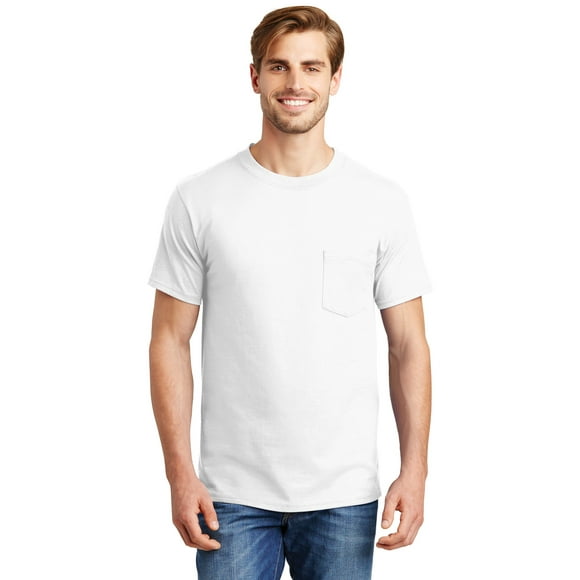Hanes® Beefy-T® - Camiseta 100% algodón con bolsillo. 5190 hanes 5190