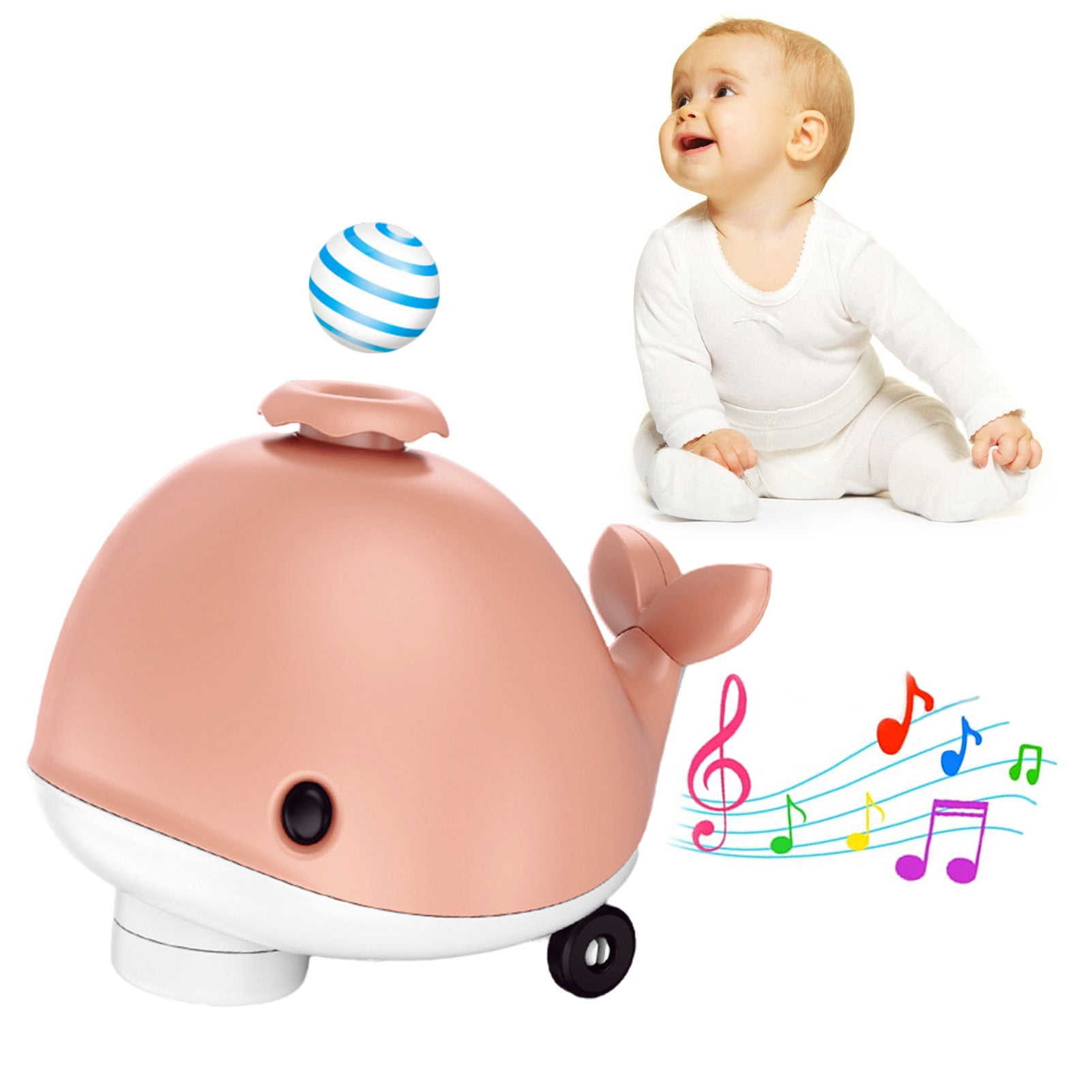 Floating Ball Toys with Color LED Light, Musical Elephant WhaleToys for