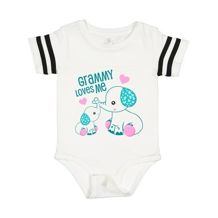 

Inktastic Grammy Loves Me-cute Elephants Gift Baby Boy or Baby Girl Bodysuit
