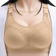 thumbnail image 2 of khonts,Women's Wireless Mesh Bra Smooth Breathable Bras Lightweight Comfort Strap Soft Seamless Push up Bras Beige 36, 2 of 4