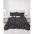 thumbnail image 2 of Twin XL Quilt Bedding Set, Colorful Polka Dot Reversible Summer Quilt 3 Pieces, Modern Minimalist Geometric Black Lightweight Bedspreads Coverlets with 2 Pillow Shams for All Seasons, 2 of 5