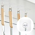 thumbnail image 2 of Less Than 5 Hooks Large Hook Strong Adhesive No Punching Kitchen Bathroom Transparent Adhesive Hook Strong Load Bearing, 2 of 3