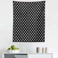 thumbnail image 1 of Black and White Tapestry, Classical Pattern of White Polka Dots on Black Traditional Vintage Design, Fabric Wall Hanging Decor for Bedroom Living Room Dorm, 5 Sizes, Charcoal Grey White, by Ambesonne, 1 of 1