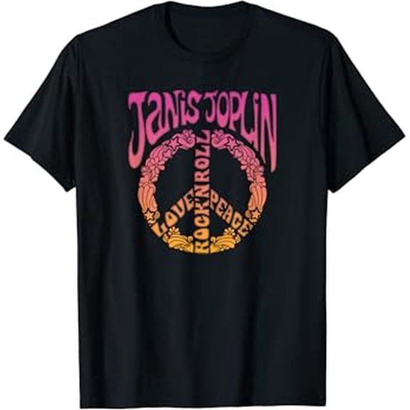 Janis Joplin Peace Art Nouveau T-Shirt