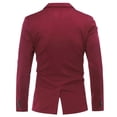 thumbnail image 4 of Cloudstyle Men's Slim Fit Single-Breasted Blazer, 95% Polyester Wrinkle-Free Business Casual Jacket with Back Vent, 4 of 12